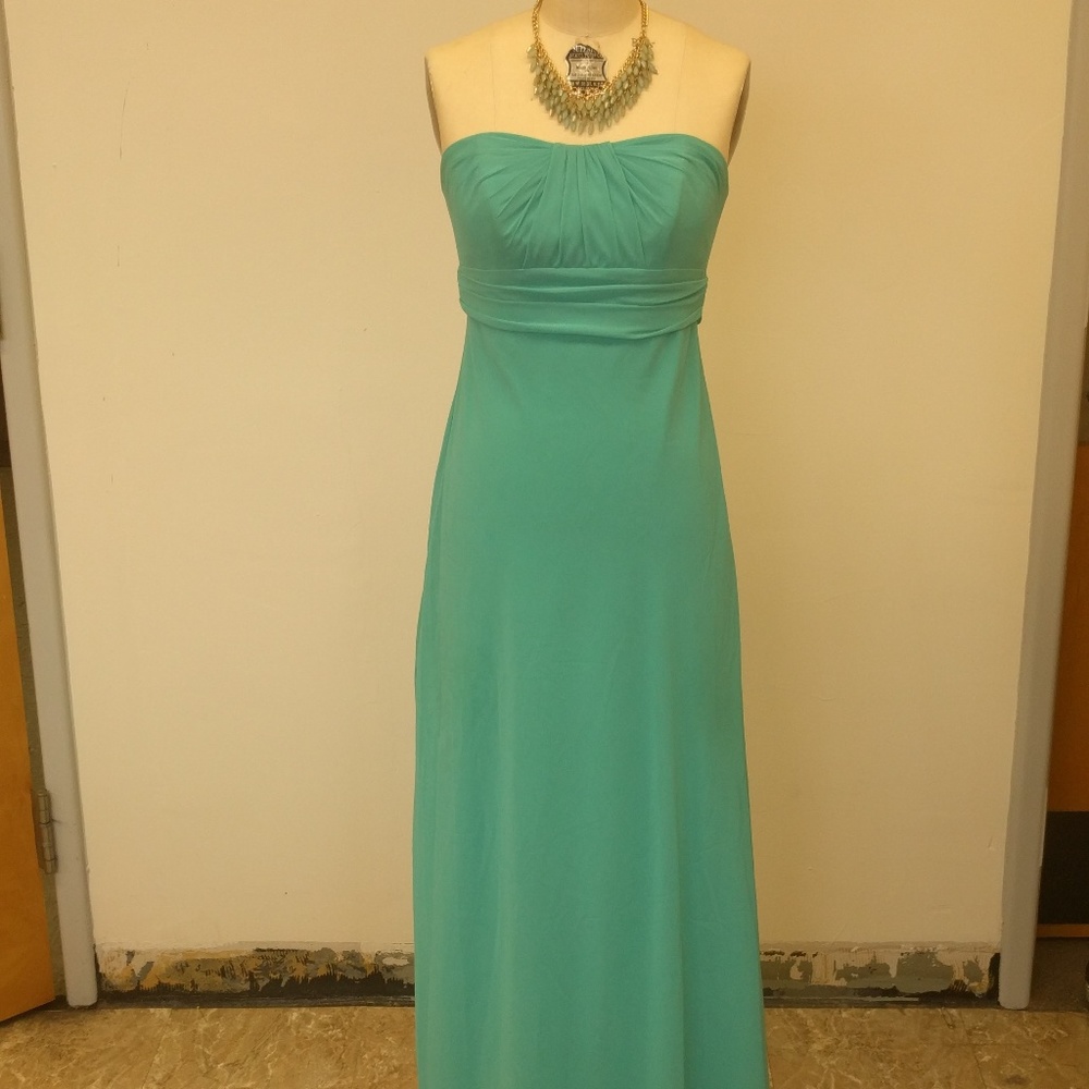 David's Bridal Strapless Gown